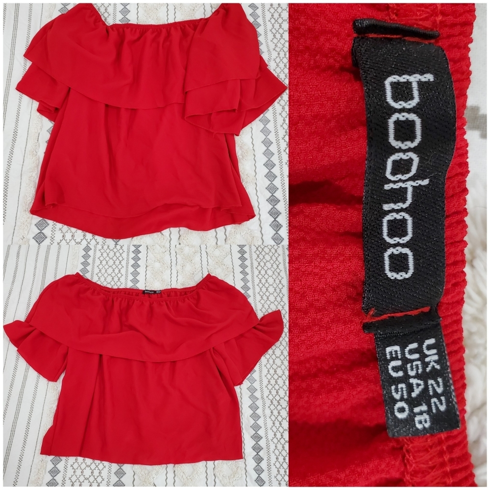 BooHoo Off The Shoulder Top- Sz 18
